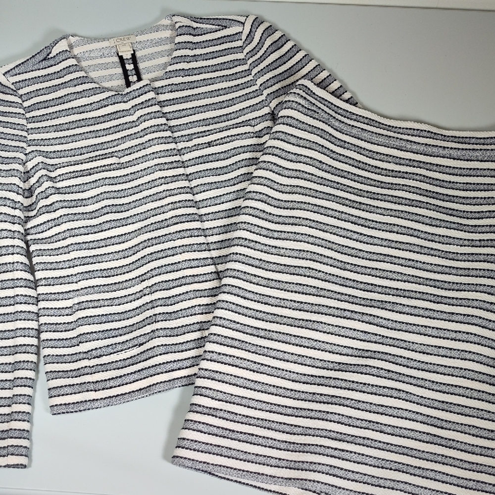 J.‎ Crew Striped Knit Lady Skirt and Jacket Suit Set XXS